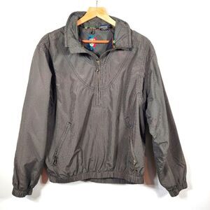 Sunice Golf Grey Plaid Pullover 1/2 Zip Jacket Size Medium